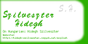 szilveszter hidegh business card